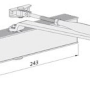 Ferme porte TS 50 F2-6 argent compas noir ECO 5030044534