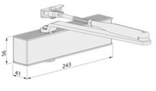 Ferme porte TS 50 F2-6 argent compas noir ECO 5030044534