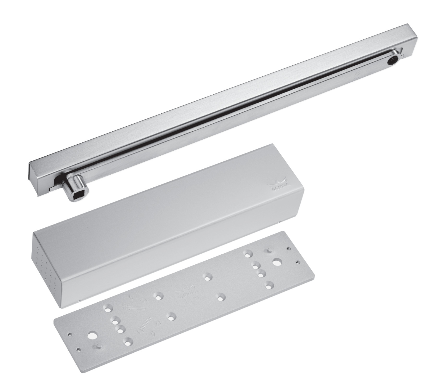 Ferme-porte TS 91 pack métal en 4 argent DORMA 4500000050101