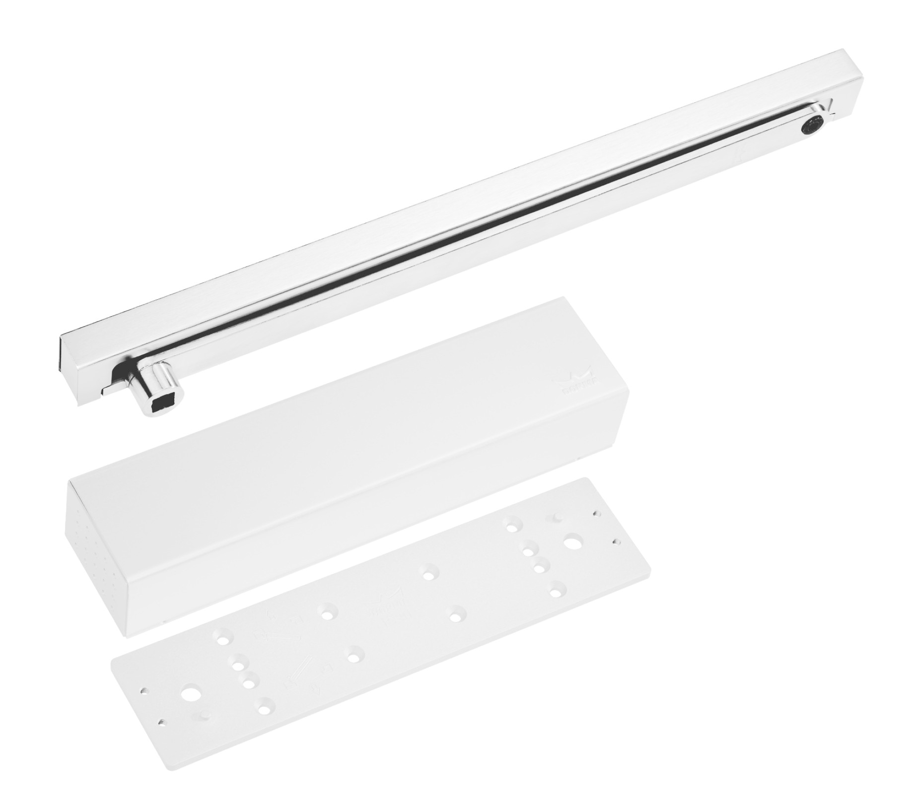 Ferme-porte TS 91 pack métal en 4 blanc DORMA 4500000050111