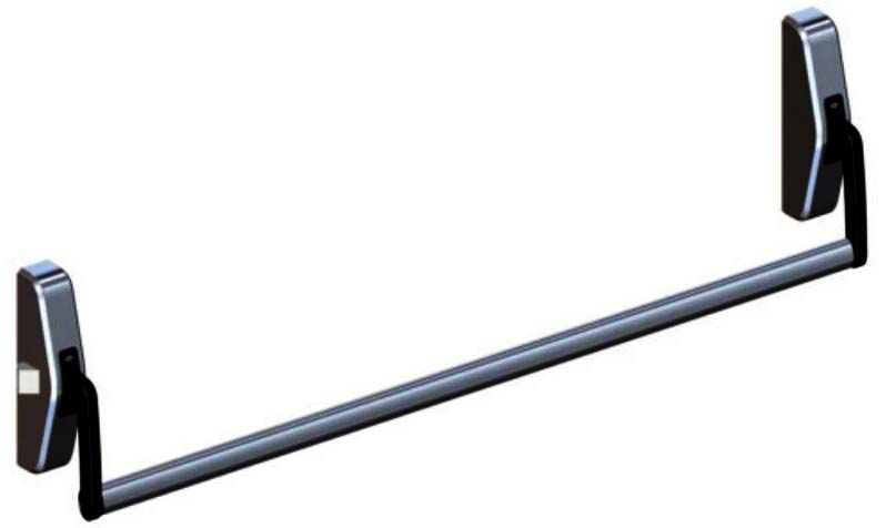 Fermeture anti-panique 1 point noir coupe-feu 1250 mm JPM 89D100-22-2A