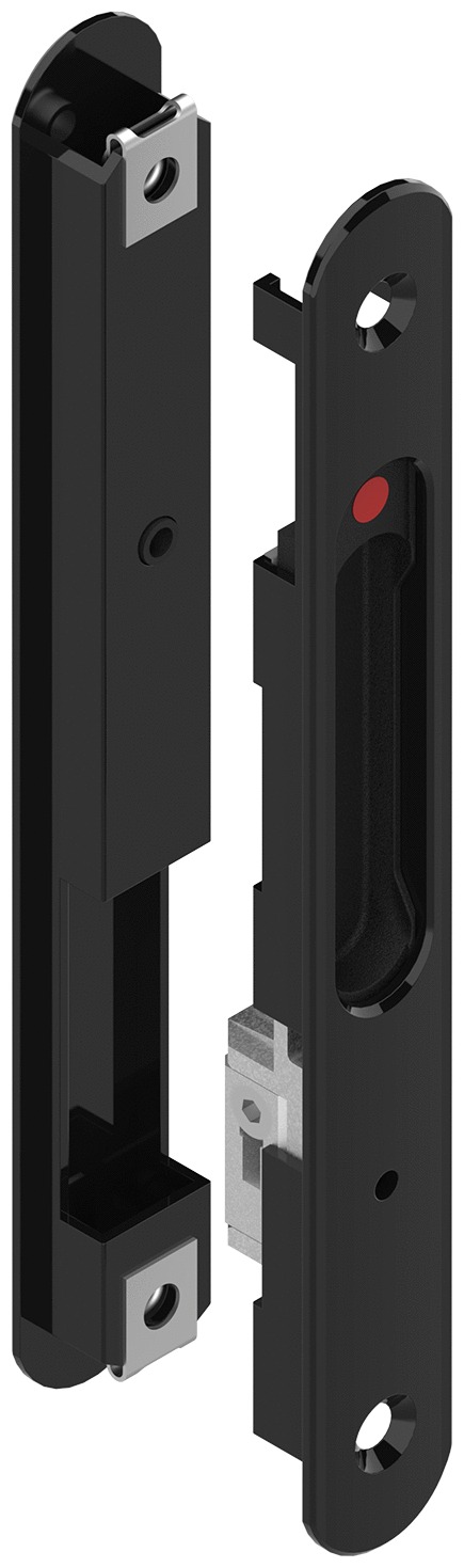 Fermeture encastrée double silène noir RAL9005 LA CROISEE DS DS6795-013