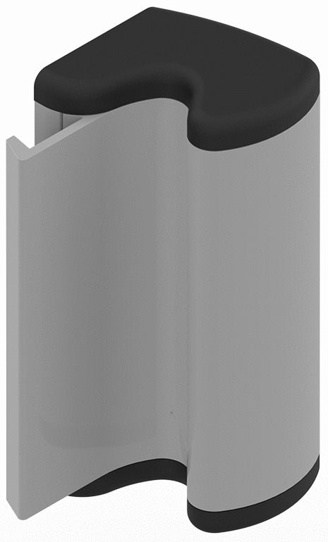 Fermeture semi automatique SORGHO 130 mm laqué gris aluminium RAL9006 LA CROISEE DS DS6127-007