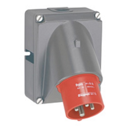 Fiche inclinée HYPRA 3P+T 16 A 400 V plastique LEGRAND 052173