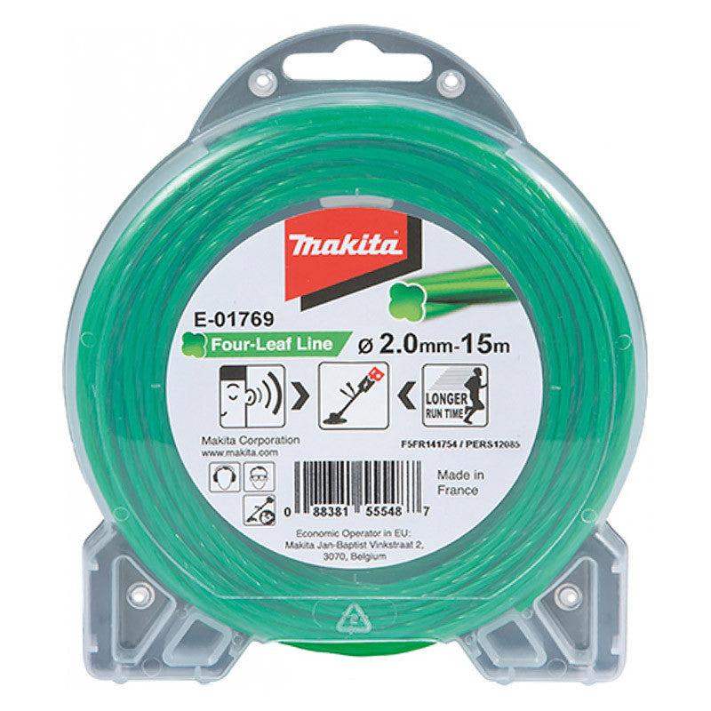 Fil de coupe hélicoïdal MAKITA E-01769 pour débroussailleuse Ø2mm 15m