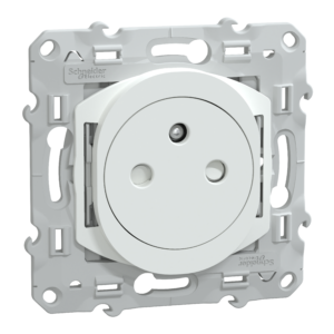 Prise terre affleurante SCHNEIDER S320052 1 poste Ovalis Blanc