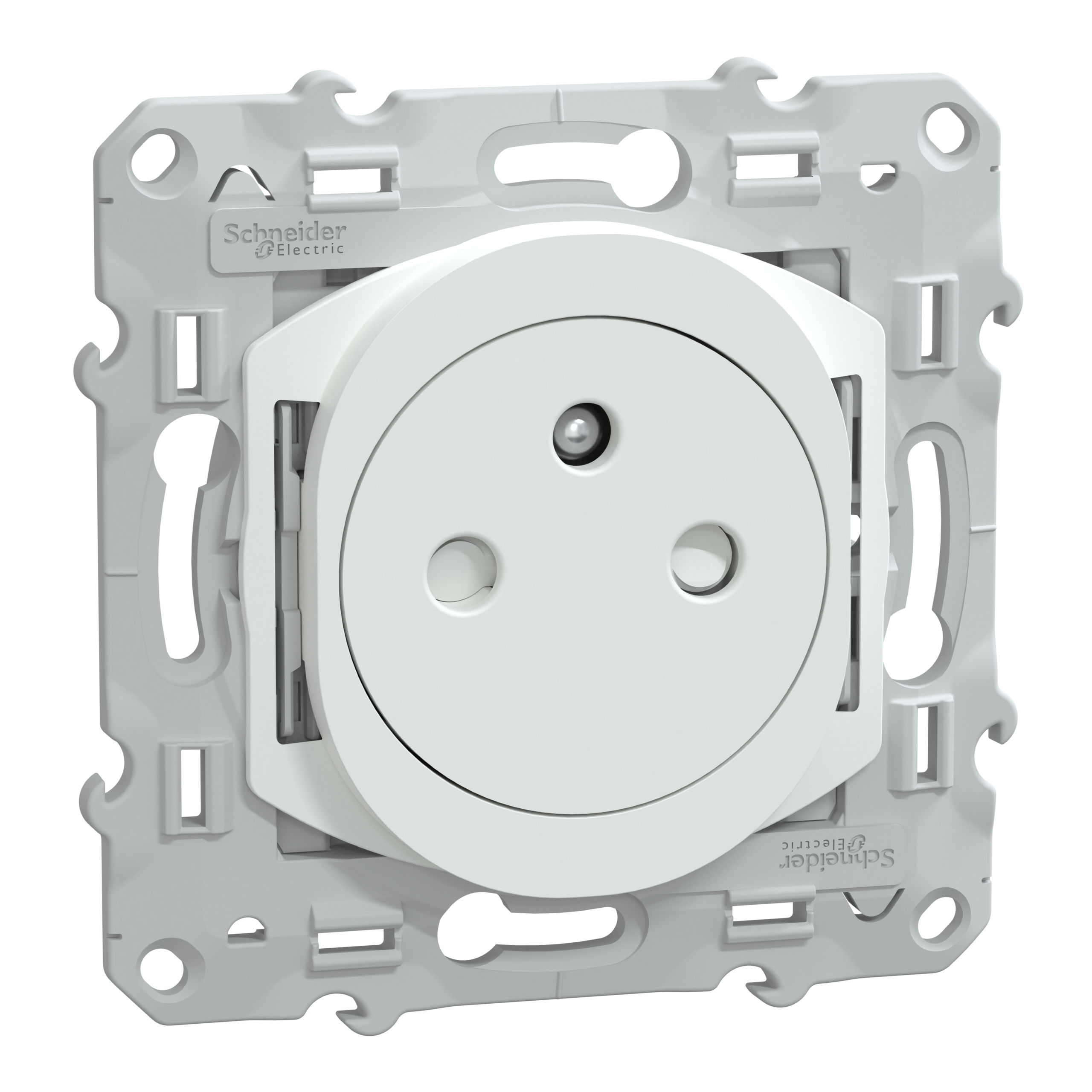 Prise terre affleurante SCHNEIDER S320052 1 poste Ovalis Blanc