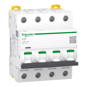 Disjoncteur SCHNEIDER A9F77416 16A 4P courbe C 10kA 400V Acti9 iC60N