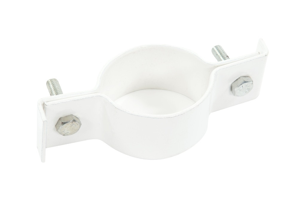 6 colliers de fixation pour Poteau rond BLANC ø 48mm