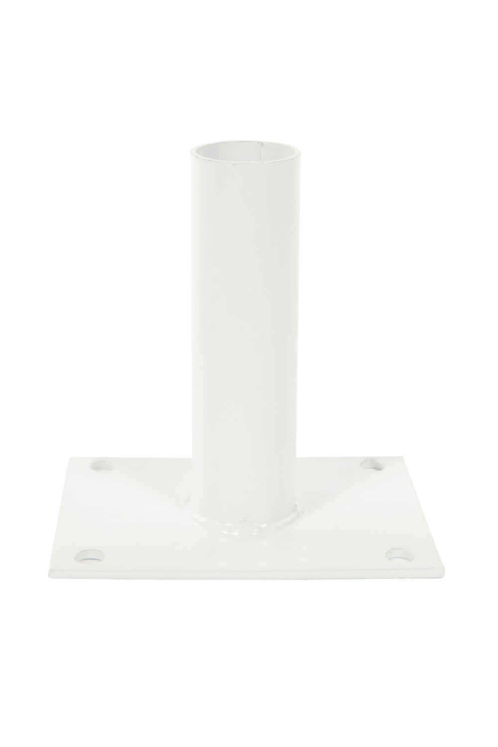 Platine pour Poteau rond BLANC ø 45mm