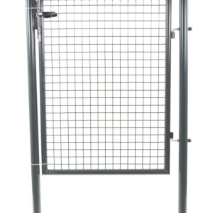 Portillon grillagé GRIS - H. 1,75 x L. 1,00 m + serrure