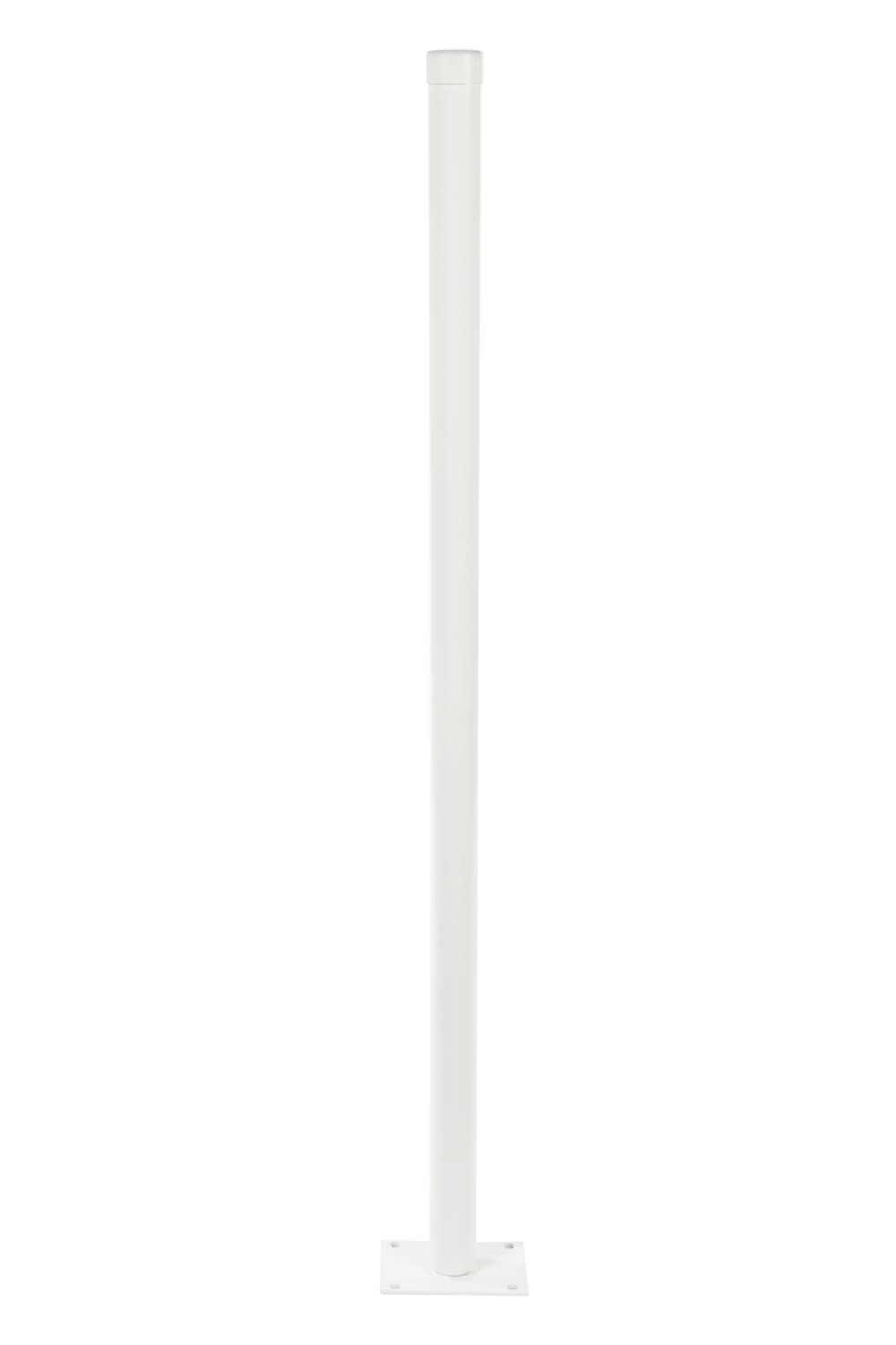 Poteau rond BLANC ø 48mm - H. 1,20 m