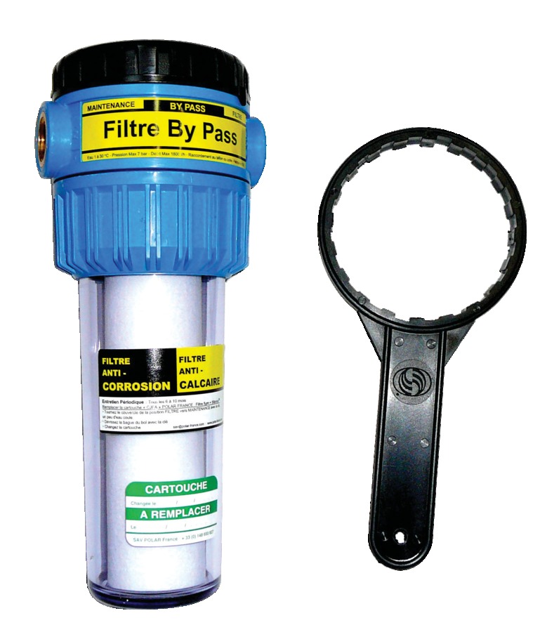Filtre Bypass COMPACT 2 en 1 anti-tartre/corrosion POLAR FABP34C