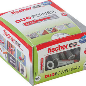 Boîte de 100 Chevilles DUOPOWER 8x40 DIY