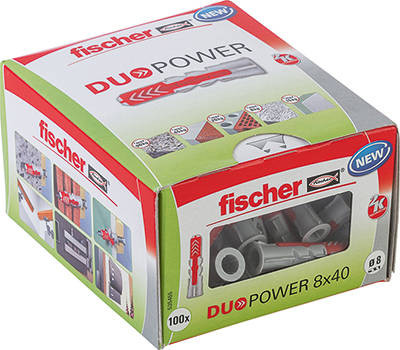 Boîte de 100 Chevilles DUOPOWER 8x40 DIY