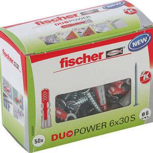 Boîte de 50 Chevilles DUOPOWER 6x30 S DIY