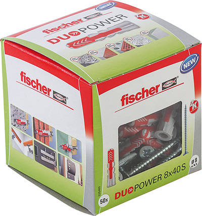 Boîte de 50 Chevilles DUOPOWER 8x40 S DIY