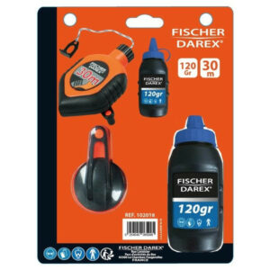 Cordeau longueur 30 metre et poudre a tracer 120 grammes fischer darex