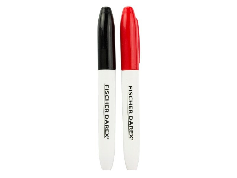 Marqueurs rouge et noir lot de 2 fischer darex