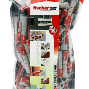 Lot de 120 assortiment chevilles 3 en 1 duopower FISCHER, diam. 8 mm x L. 40 mm