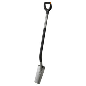 Petite bêche ergonomique - grise - coupe racines et sols rocheux