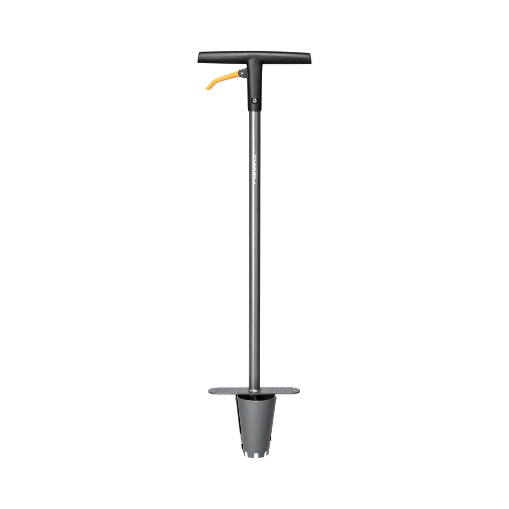 Plantoir à bulbes sur pied Ergo - manche acier - Longueur: 100 cm