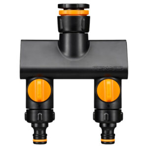 Raccord 2 voies - Comfort avec vannes on/off - répartiteur robinet arrosage universel