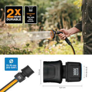 Raccord de tuyau - FLOW FiberComp Ø 13-15 mm - raccord rapide universel pour arrosage