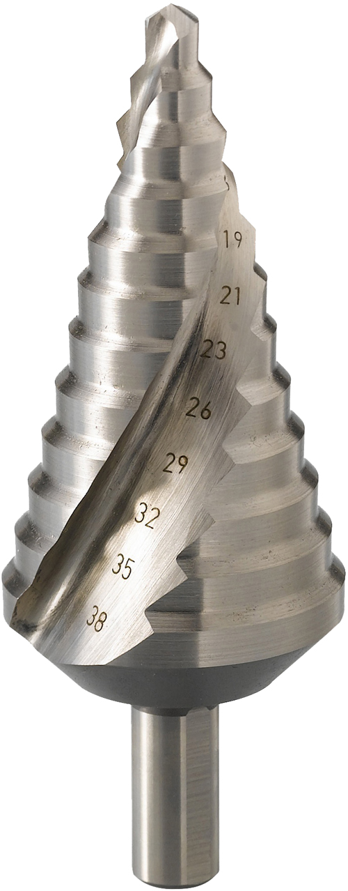 Foret étagé à double tranchant 4 à 12 mm queue cylindrique SAM OUTILLAGE FEL-1