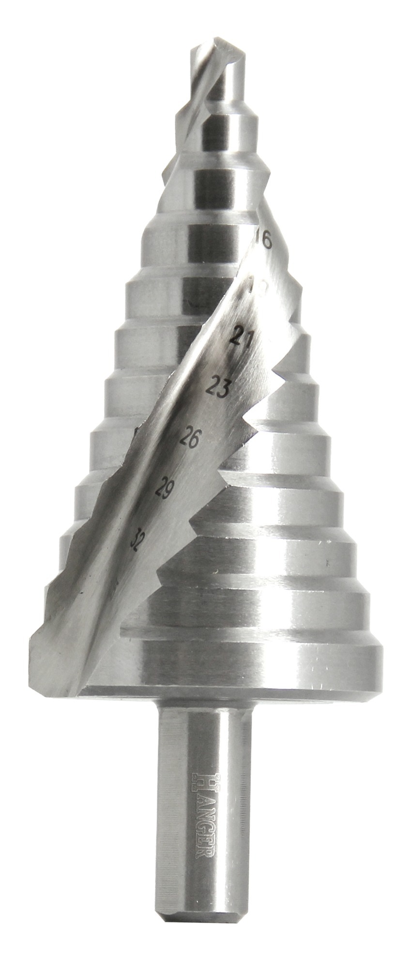 Fraise étagée à goujure hélicoïdale HSS 4 à 30 mm HANGER 153430