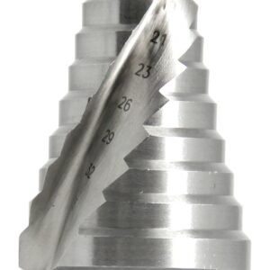 Fraise étagée à goujure hélicoïdale HSS 6 à 38 mm HANGER 153638