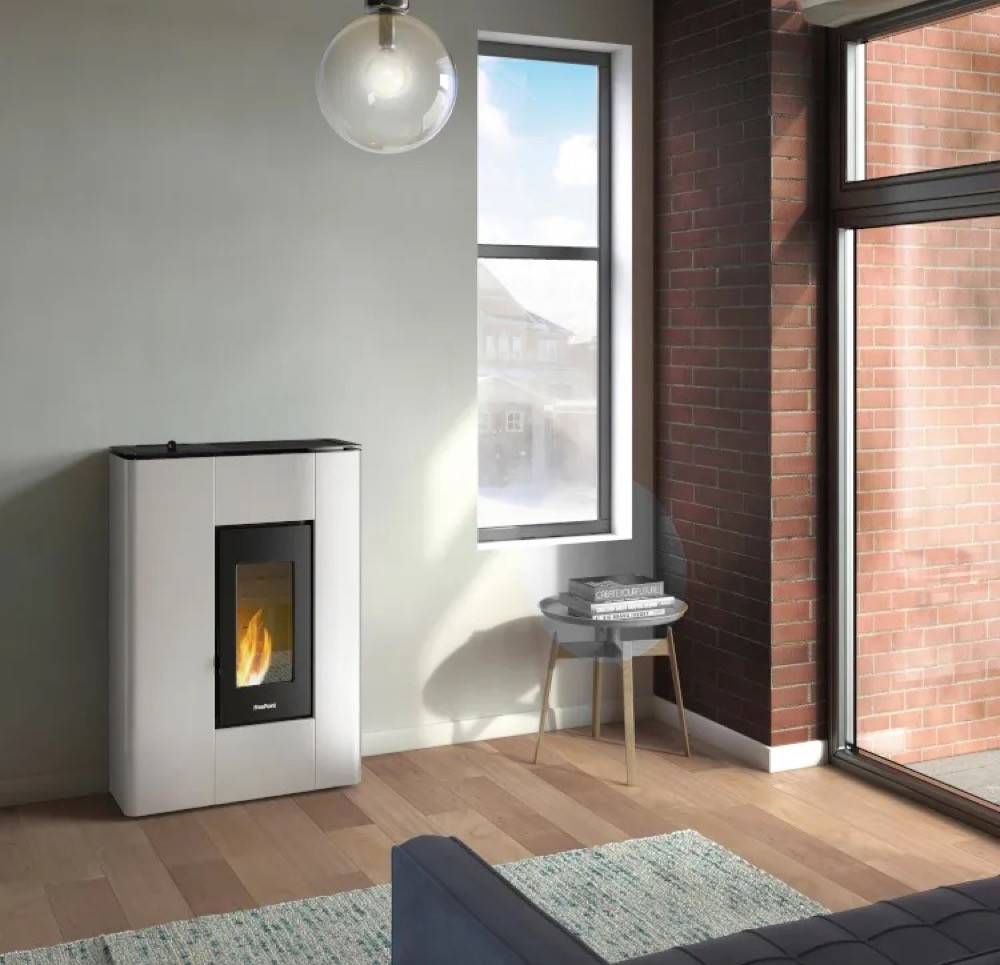 Poêle à granulés étanche Atrium 5 Blanc - 5 kW