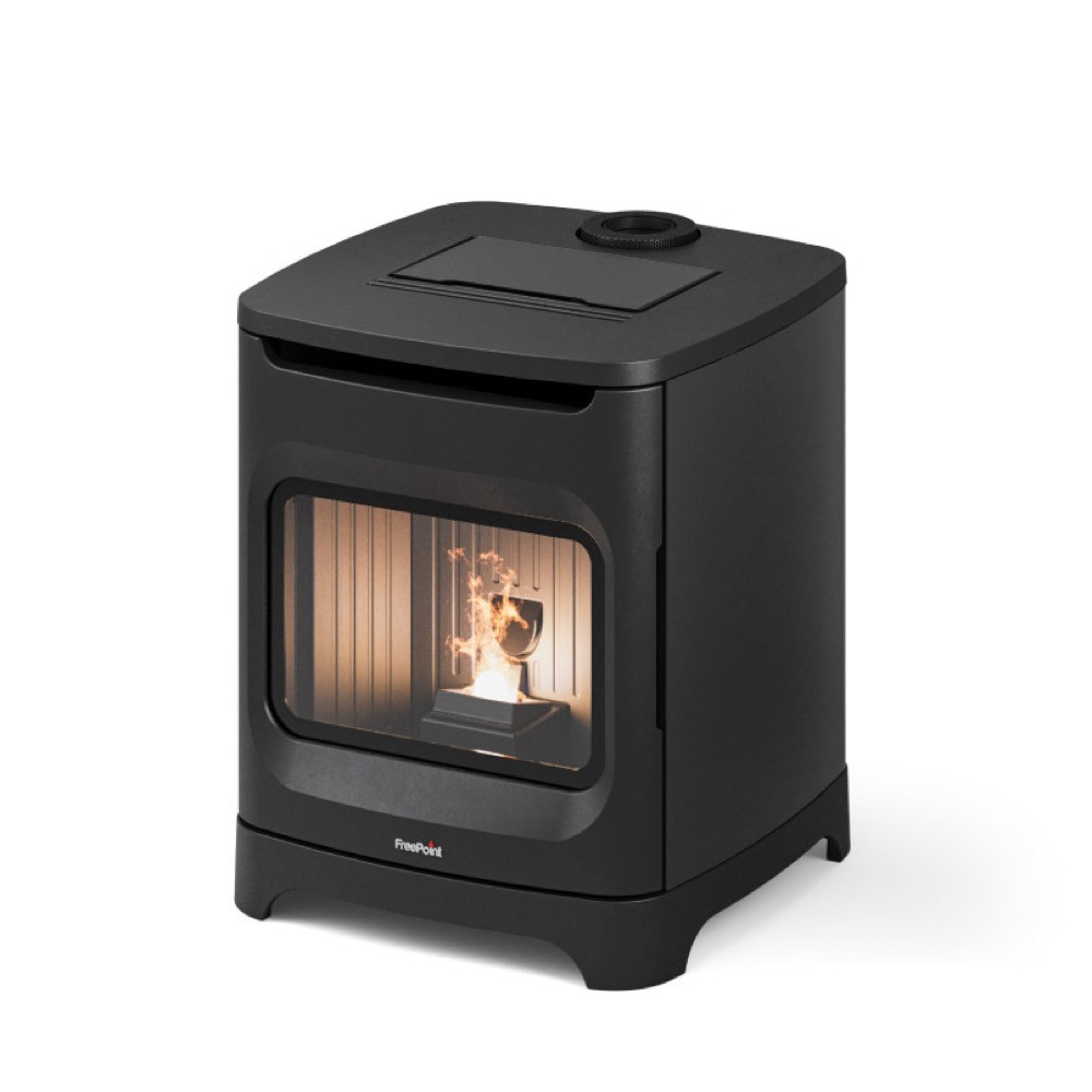 Poêle à granulés étanche Flos 6 noir - 6 kW