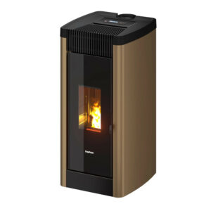 Poêle à granulés étanche Steel 9 Bi-Flux Light Bronze - 8,5 kW