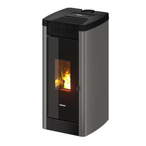 Poêle à granulés étanche Steel 9 Bi-Flux Titanium - 8,5 kW