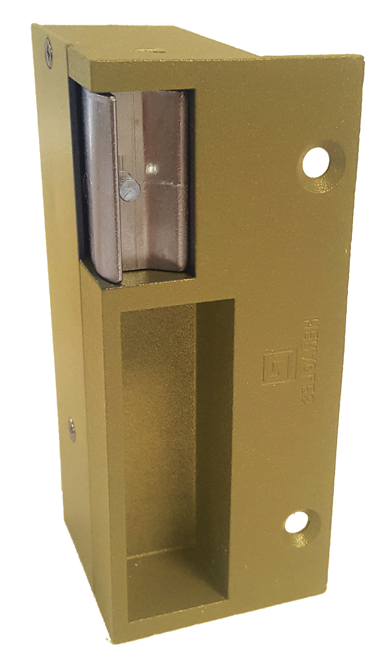 Gâche à émission or gauche 120 mm 12 / 24 V AC / DC + VARIS HERACLES PCA-1017I-OR