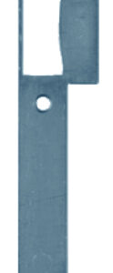 Gâche plate D452 bout rond simple empennage finition inox VACHETTE 19801000