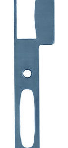 Gâche plate S D451/453/455 bout rond double empennage finition inox VACHETTE 19800000