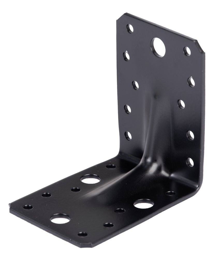 Equerre renforce noire 90x90x65mm epaisseur 2.5mm