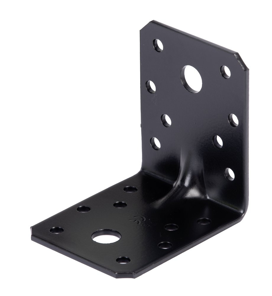 Equerre renforcee avec nervure, noire