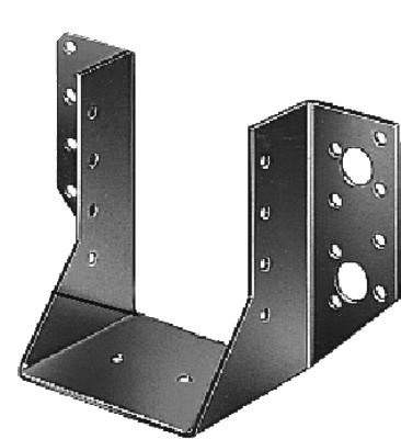 Support de poteau forme U Galvanisé GAH ALBERTS, 64x65 mm