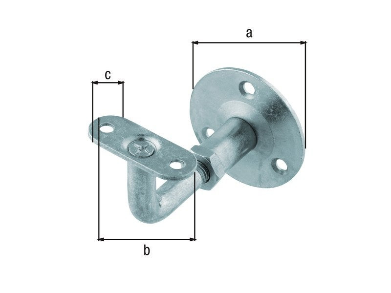 Support Rampe Reglable Diametre 60Mm Zinc