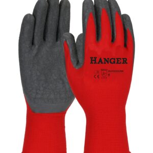 Gants de travail H-Dex enduit latex T 9 en paire de 12 HANGER 300016