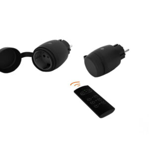 Pack de 2 prises télécommandées pour utilisation extérieure + télécommande