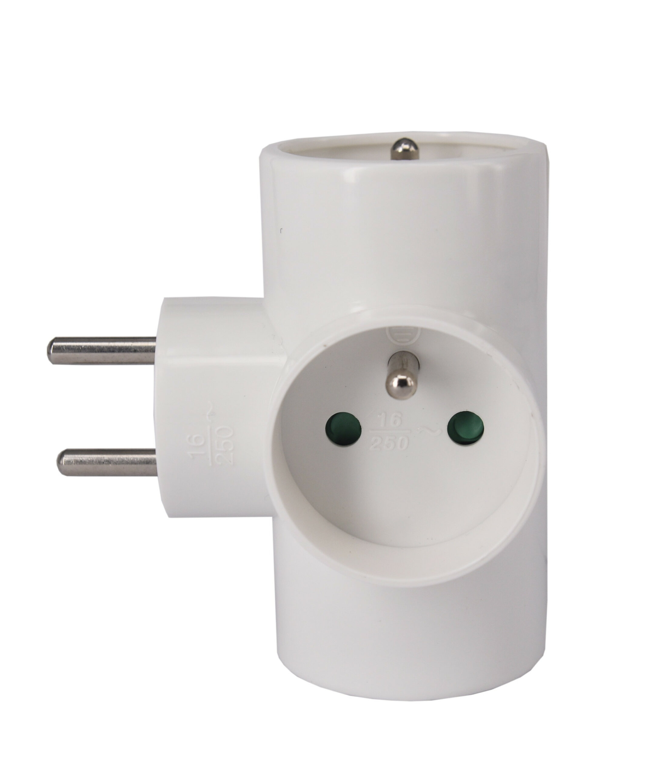 Triplite 3 prises 16 A blanche - adaptateur multiprise compact