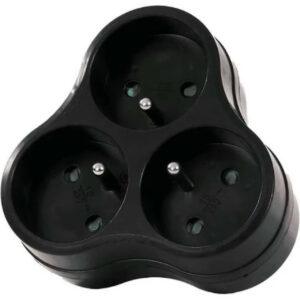 Triplite 3 prises 16 A noire - adaptateur multiprise compact