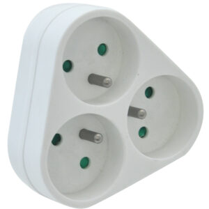 Triplite 3 prises 16 A triangle - adaptateur multiprise avec protection surcharge