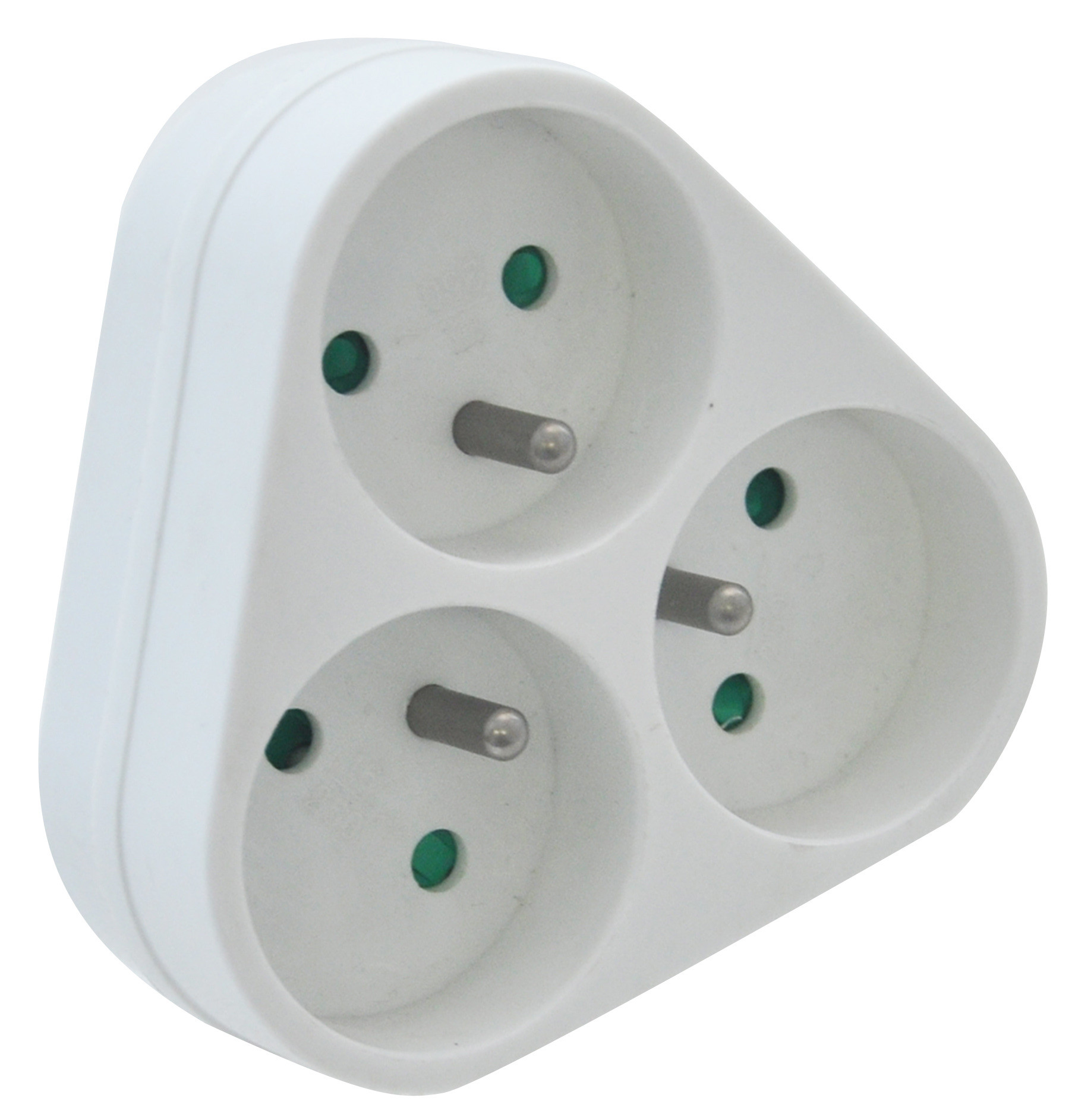Triplite 3 prises 16 A triangle - adaptateur multiprise avec protection surcharge