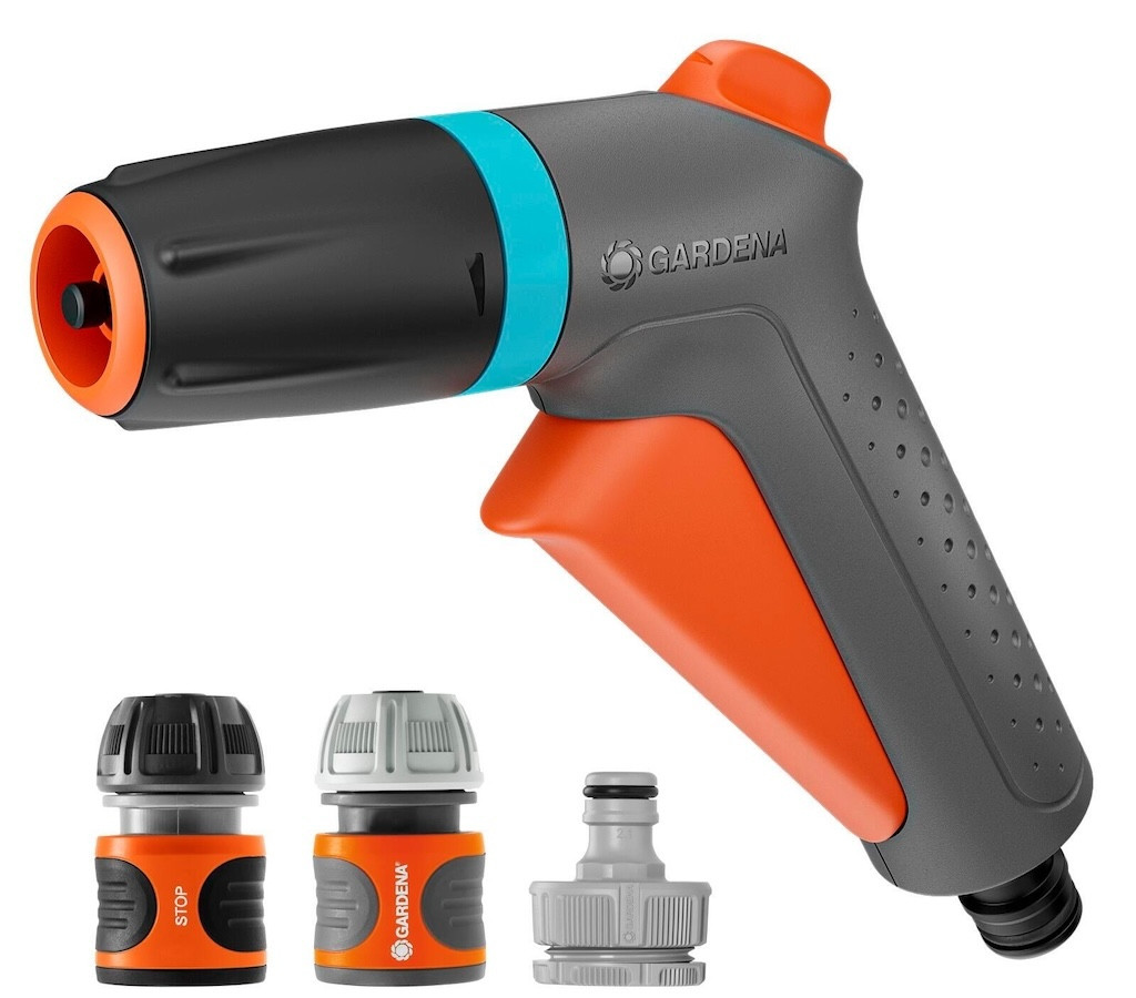 Pistolet de nettoyage multijet Classic + raccord Aquastop - 2 jets avec kit de raccordement complet