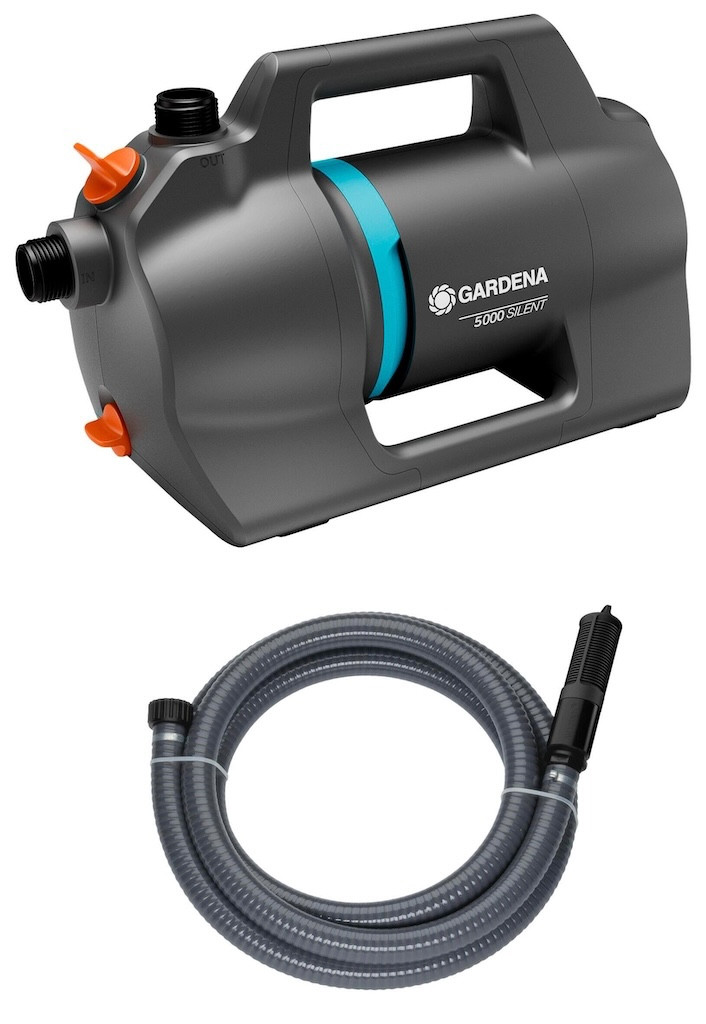 Pompe d’arrosage de surface 5000 Silent avec kit d’aspiration - 5000 l/h - 3,7 bar